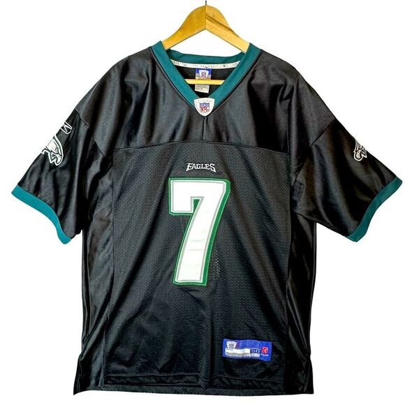 REEBOK Black Philadelphia Eagles Michael Vick #7 On Field Football Jersey Sz 50 - Picture 3 of 12